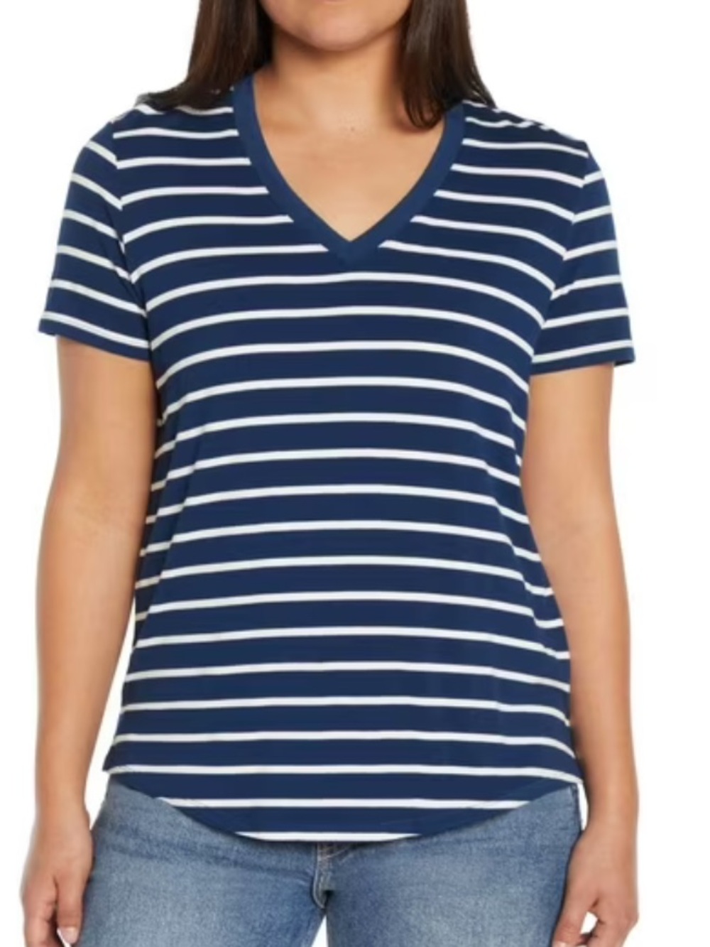 GAP | striped v-neck top size XXL